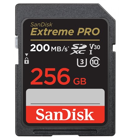 SanDisk SD 256GB 200MB/s Extreme Pro