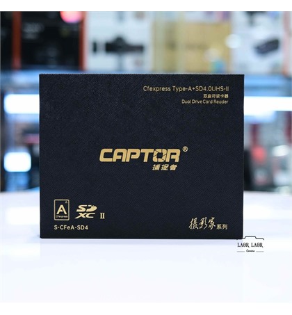 CAPTOR S-CFeA-SD4 Type-A+SD4.0UHS-II Dual Drive CFexpress Card Reader