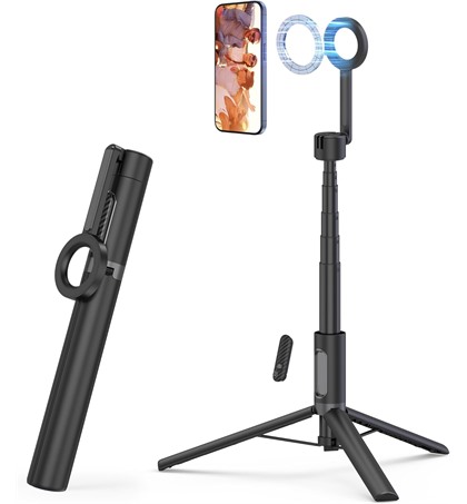SEAJIC Magnetic Tripod Selfie Stick A230 (Black)
