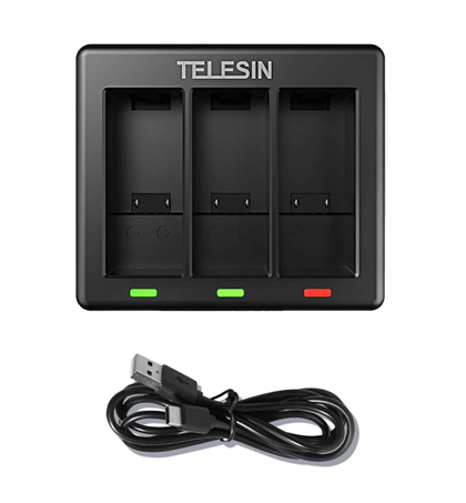 Telesin Tripple Battery Charger for GoPro 9/10/11 
