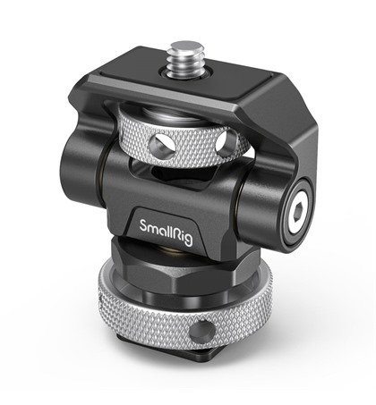 Swivel and Tilt Adjustable Monitor Mount with Cold Shoe Mount