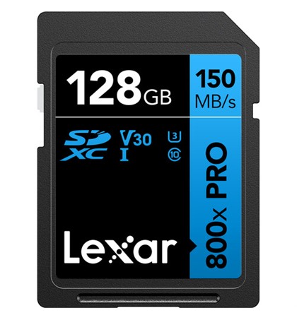 Lexar 128GB High-Performance 800x PRO UHS-I SDXC Memory Card