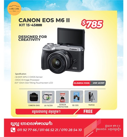 Canon EOS M6 II kit 15-45mm new (set)