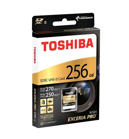 TOSHIBA SD 256GB 270MBs UHS II 