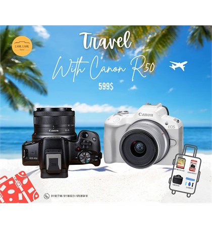 Canon EOS R50 kit RF-S 18-45mm White