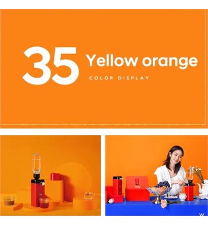 Seamless Paper Backdrop Roll 2.7X10m #35 Yellow Orange