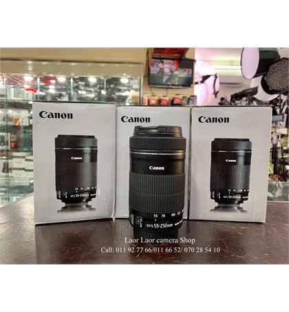 Canon Zoom len 55-250mm New (ថ្មី)