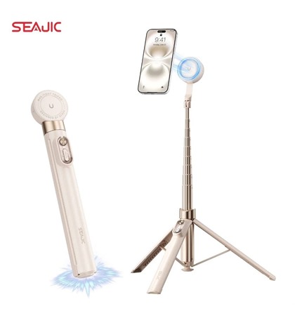 SEAJIC Magnetic Tripod Selfie Stick AB230 (White)
