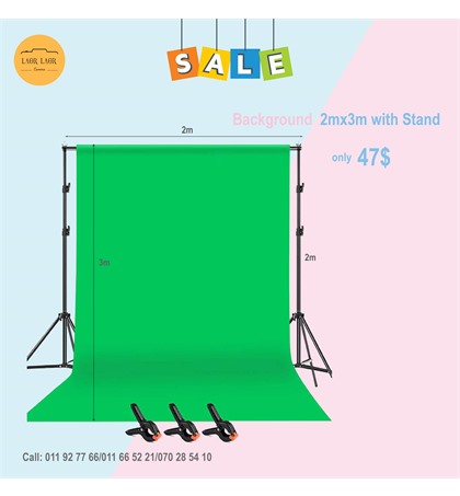 Background Clothes 2mx3m with Stand (Set)
