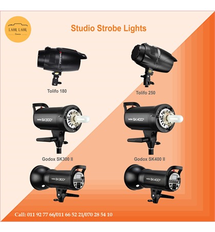 Tolifo 180, 250 Godox SK 300 II & 400 II Studio Strobe Light 