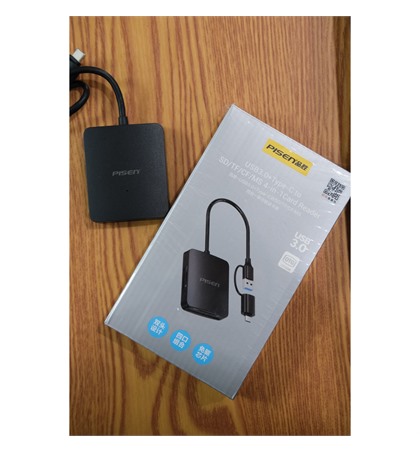 PISEN NJ-HB19 USB3.0+Type-C to SD/TF/CF/MS 4in1 Card Reader