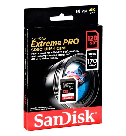 Sandisk SD 128GB 170MB/s - out of stock