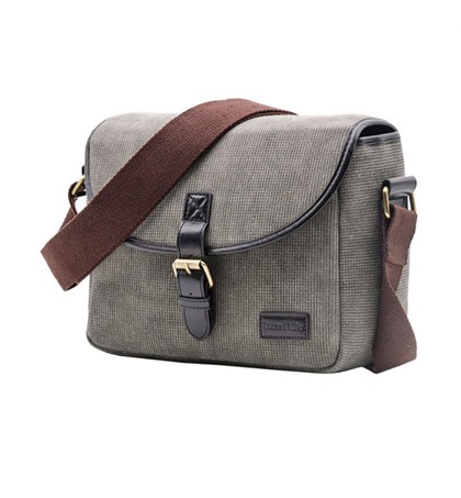 Canvas Crossbody Camera Bag Retro Gray