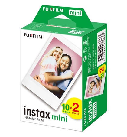  Fujifilm INSTAX Mini Instant Film Twin Pack White 20 Sheets