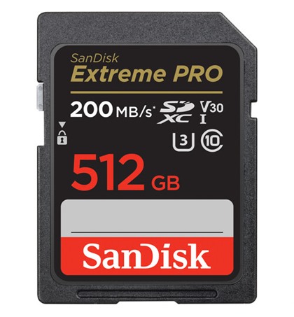 SanDisk SD 512GB 200MB/s Extreme Pro
