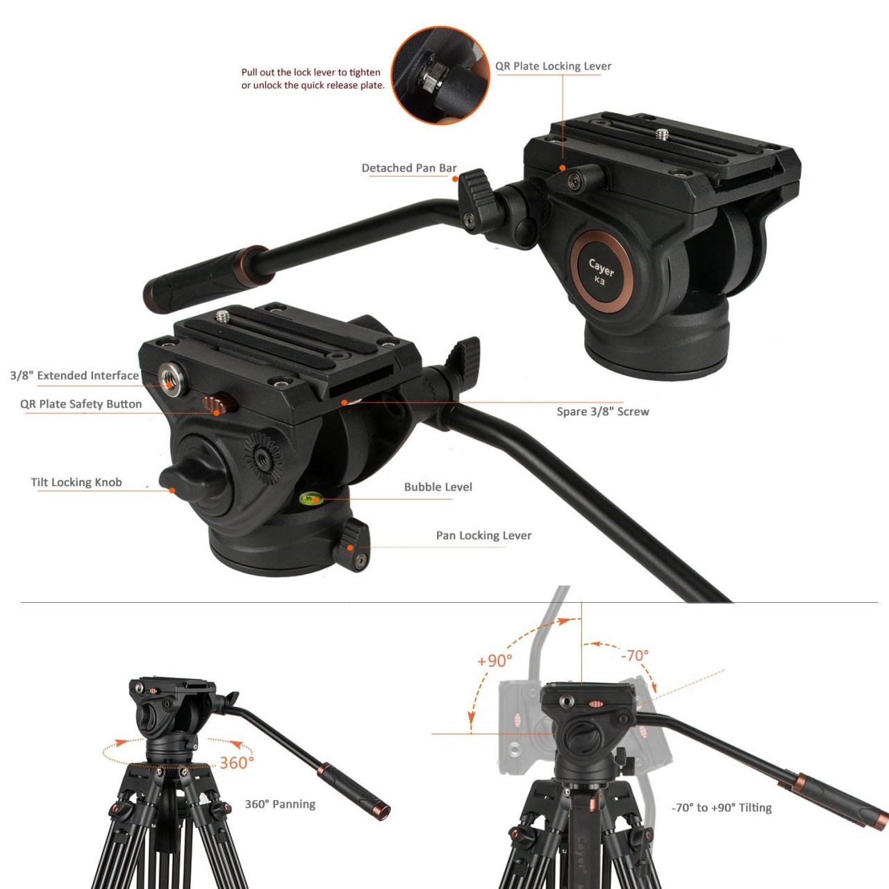 Cayer BV30L Video tripod - out of stock