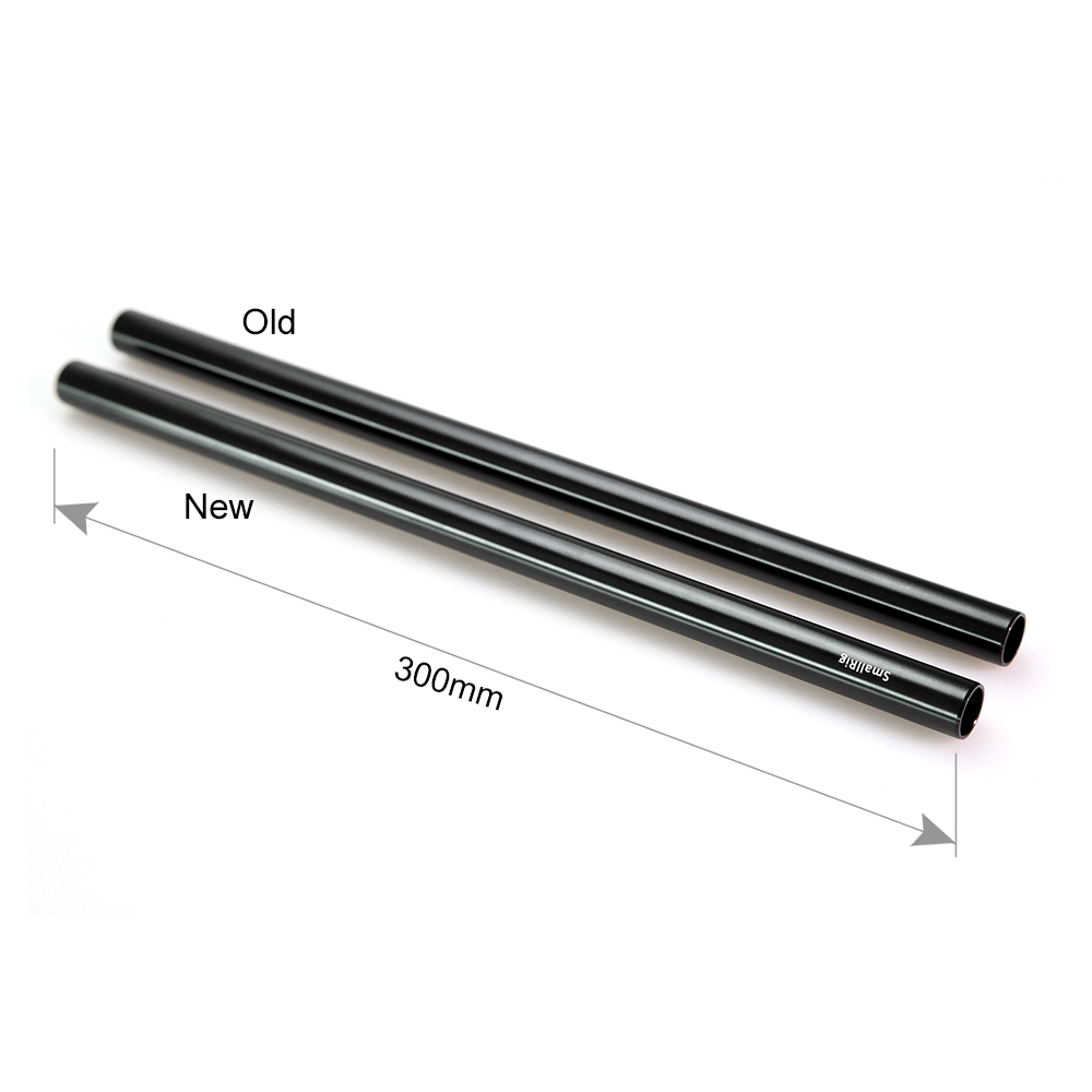 SmallRig 15mm Black Aluminum Alloy Rod (M12-30cm) 12inch (1053)