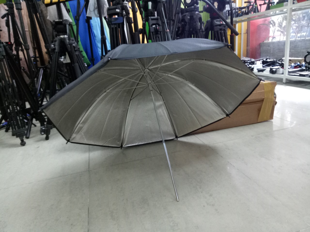 Reflective Silver Umbrella