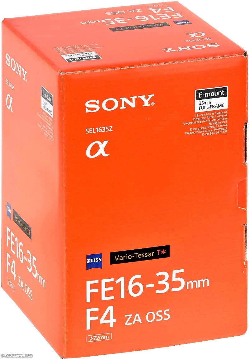 Sony FE16-35mm F4 Zeiss oss (New)